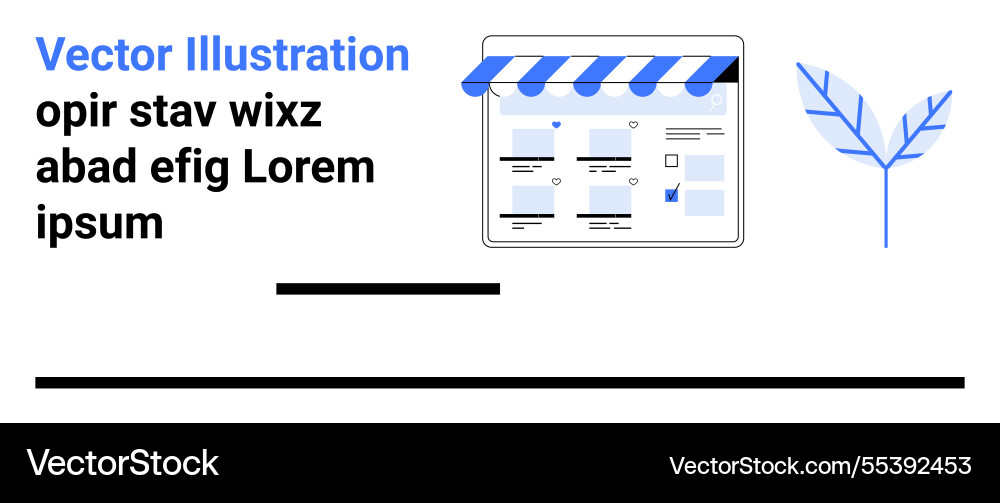 Creative web page design with text elements Vector Image