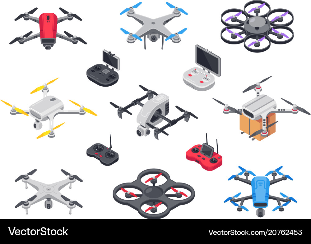 Drone with Camera - Remote Control vector image