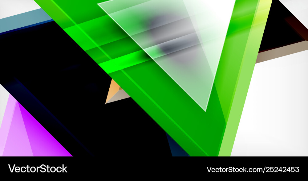 Dynamic triangle composition abstract background Vector Image