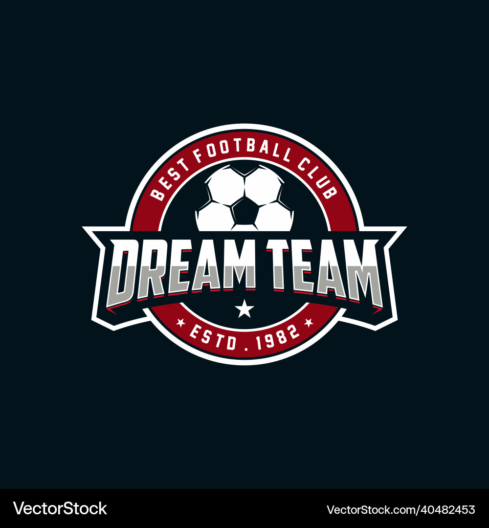 Football Club Emblem Vector Image