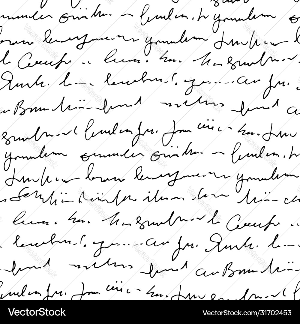 Handwritten abstract text seamless pattern Handwritten abstract text seamless pattern vector image