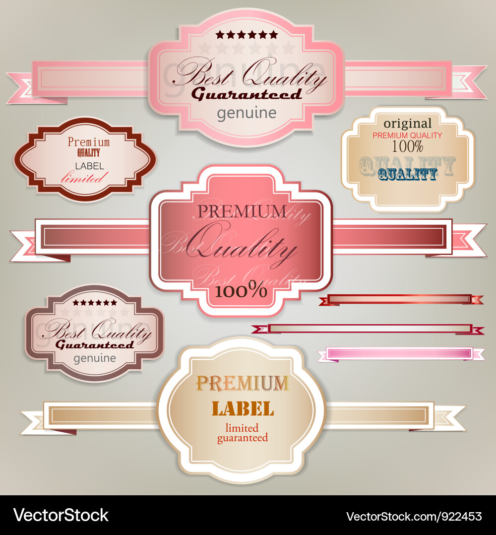 Holiday Ribbon Set Vector Image