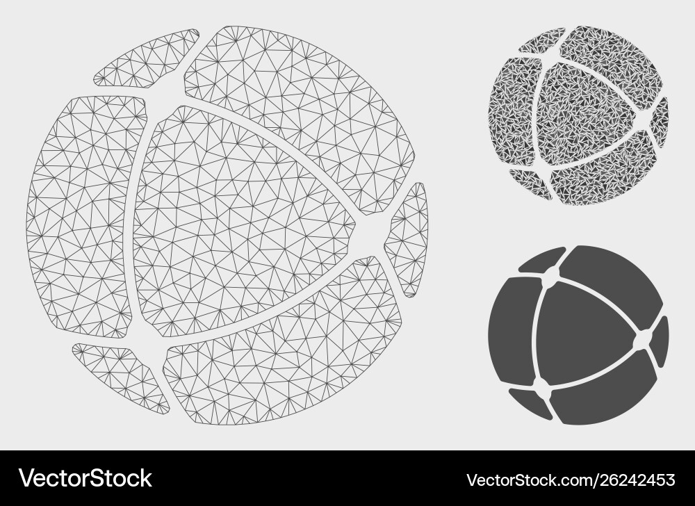 Internet sphere mesh network model Vector Image