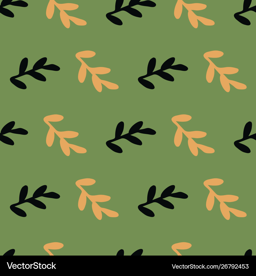 Leaves seamless repeat pattern background Vector Image