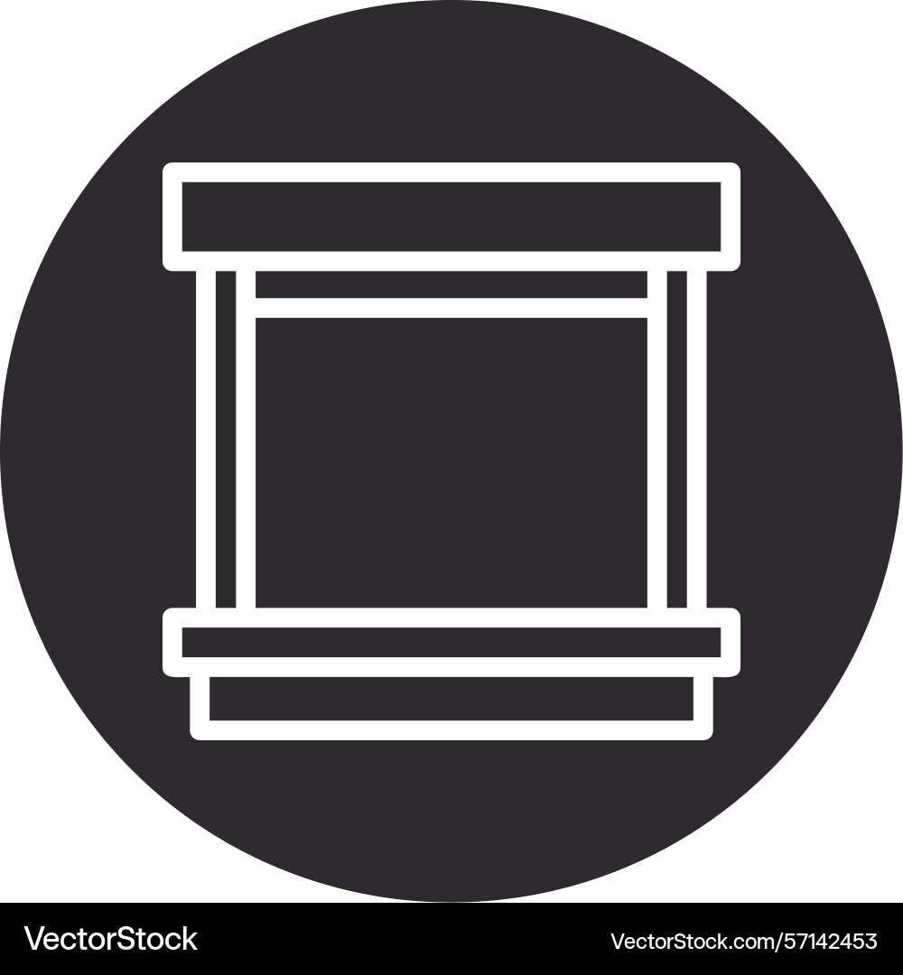 Loading dock inverted circle black vector image