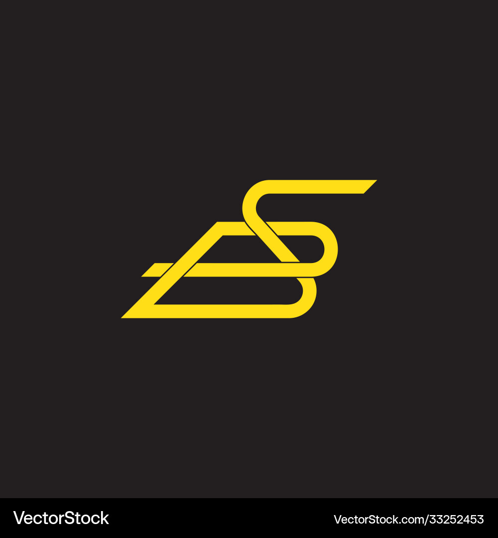 Overlapping S Linked Logo Vector Image