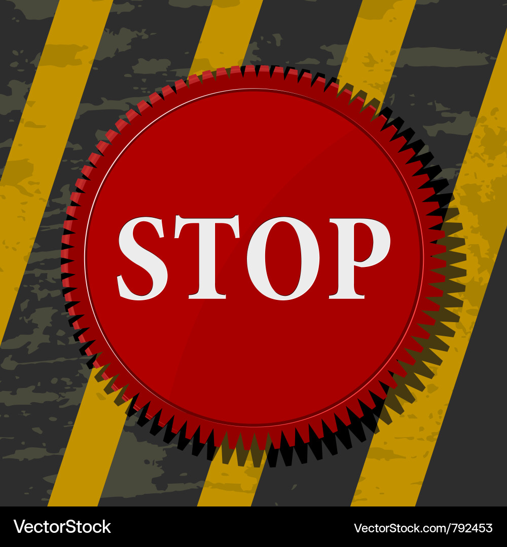 Red stop button Vector Image