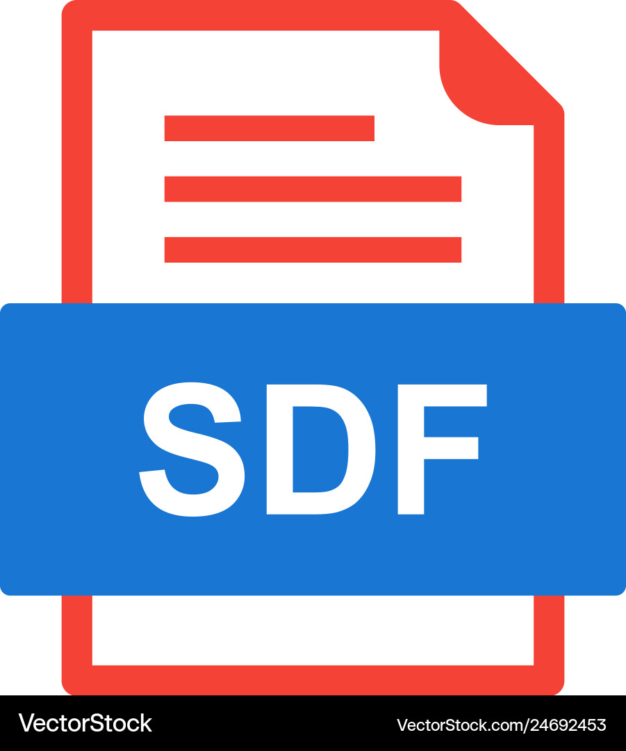 Sdf file document icon vector image