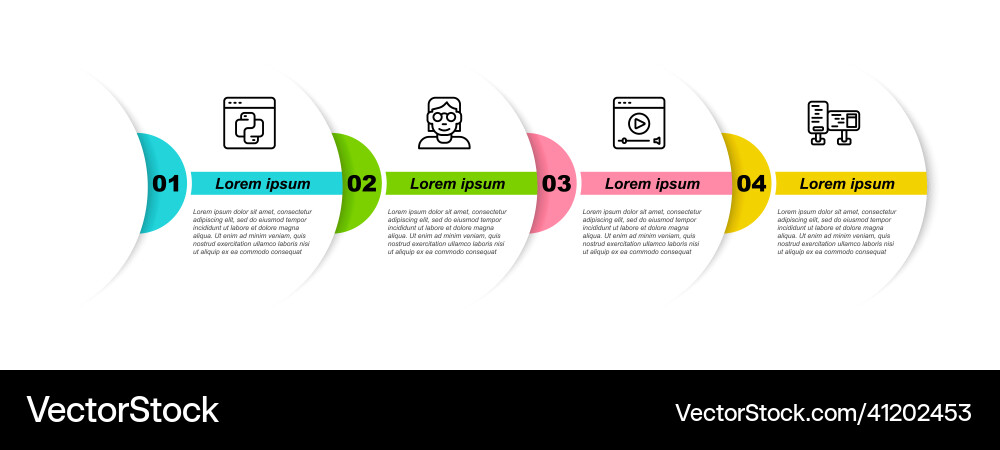 Set line python Programmiersprache Hacker Vektorbild