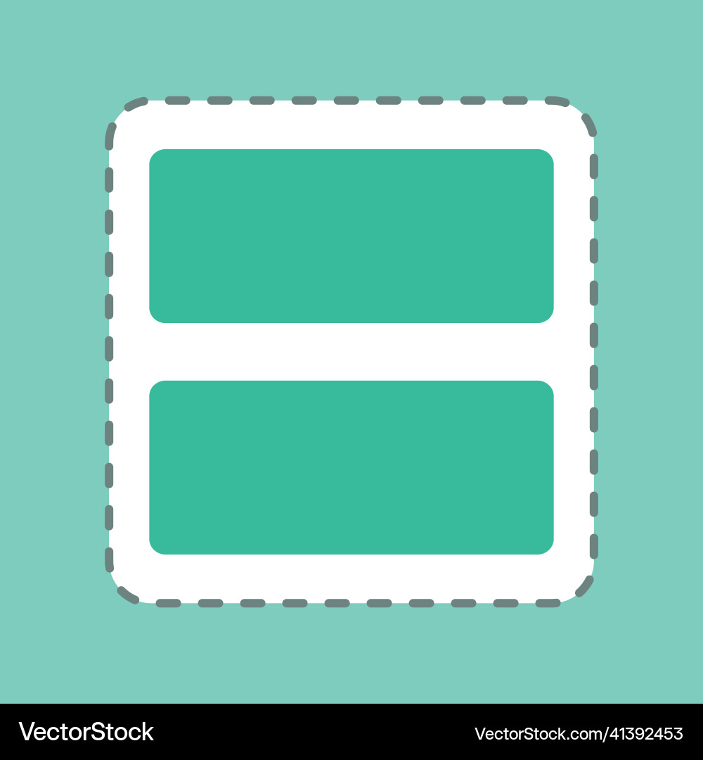Sticker view array - line cut simple editable Sticker view array - line cut simple editable vector image