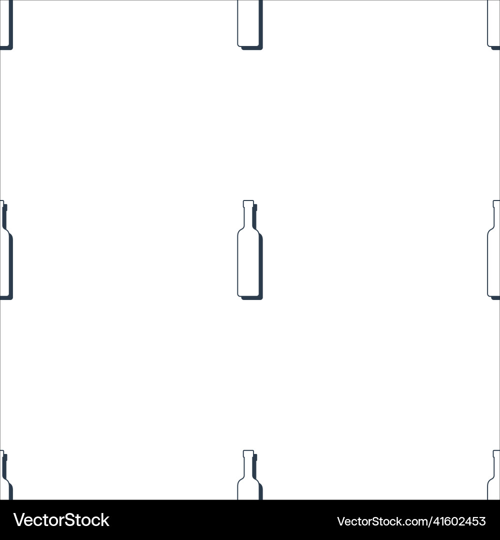 Vodka bottles seamless pattern line art style Vector Image