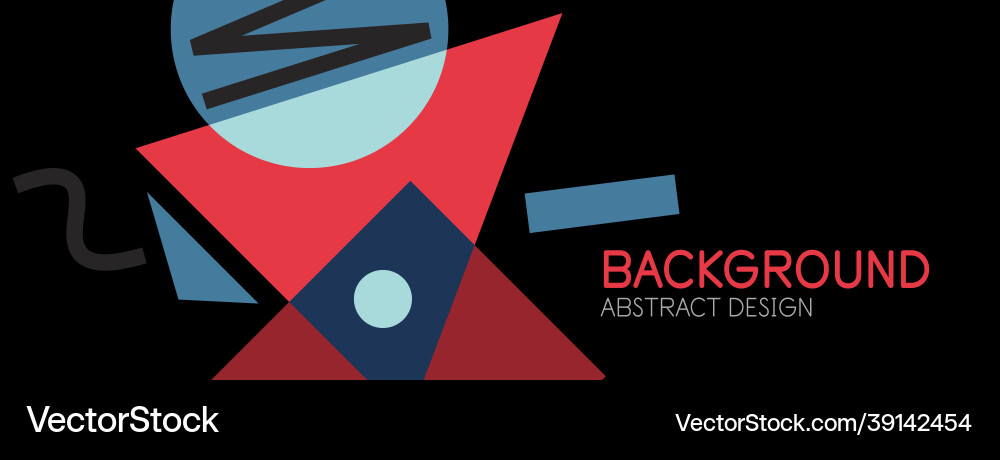Abstract background blocks lines triangles vector image