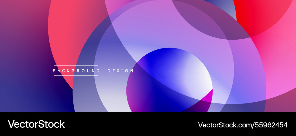 Background design with overlapping circular Vector Image