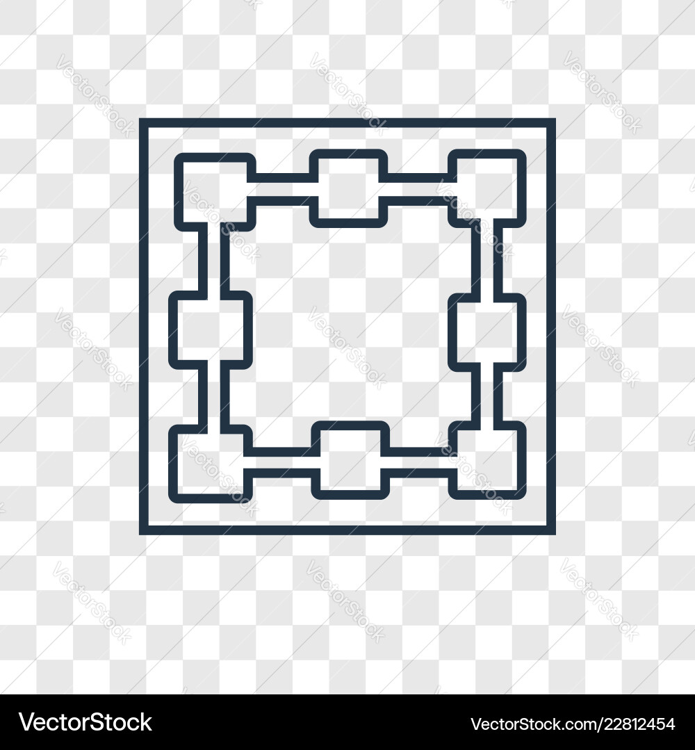 Bounding box concept linear icon isolated Bounding box concept linear icon isolated vector image