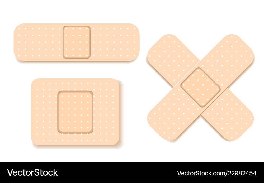 Cartoon plaster set Cartoon plaster set vector image