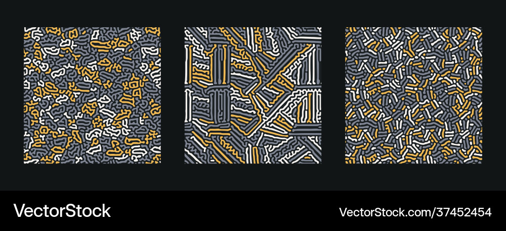 Collection turing abstract seamless pattern Collection turing abstract seamless pattern vector image