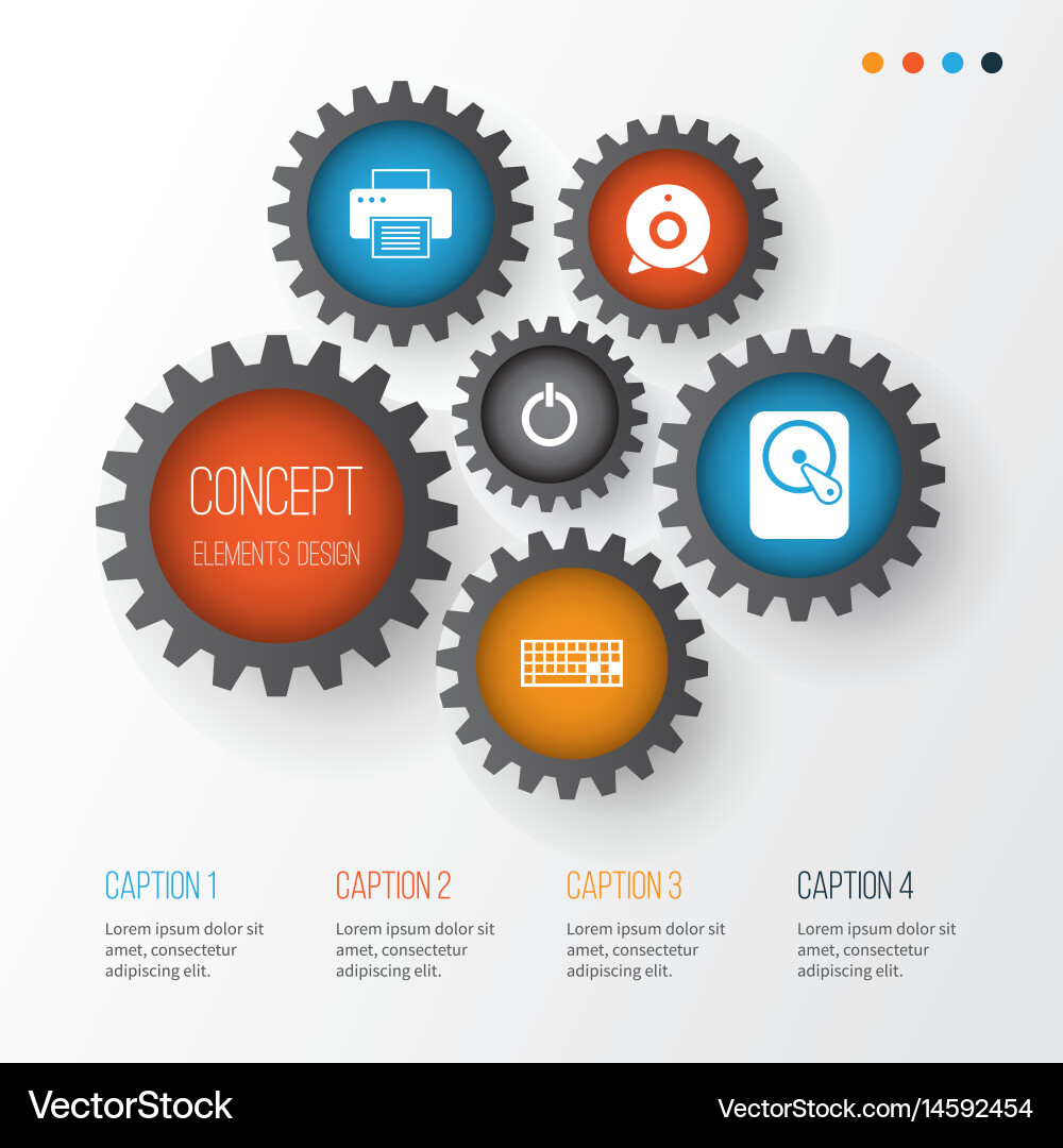 Computer icons set collection of power vector image