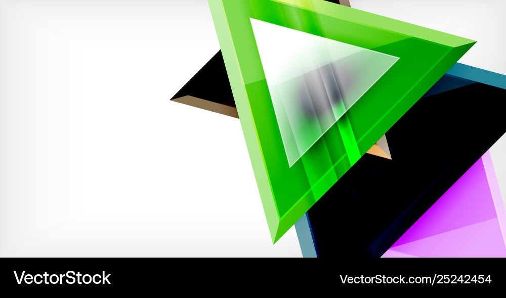 Dynamic triangle composition abstract background Vector Image