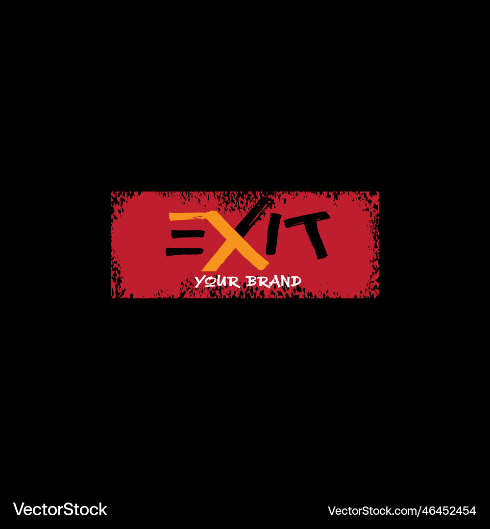Exit-text-logo Vector Image