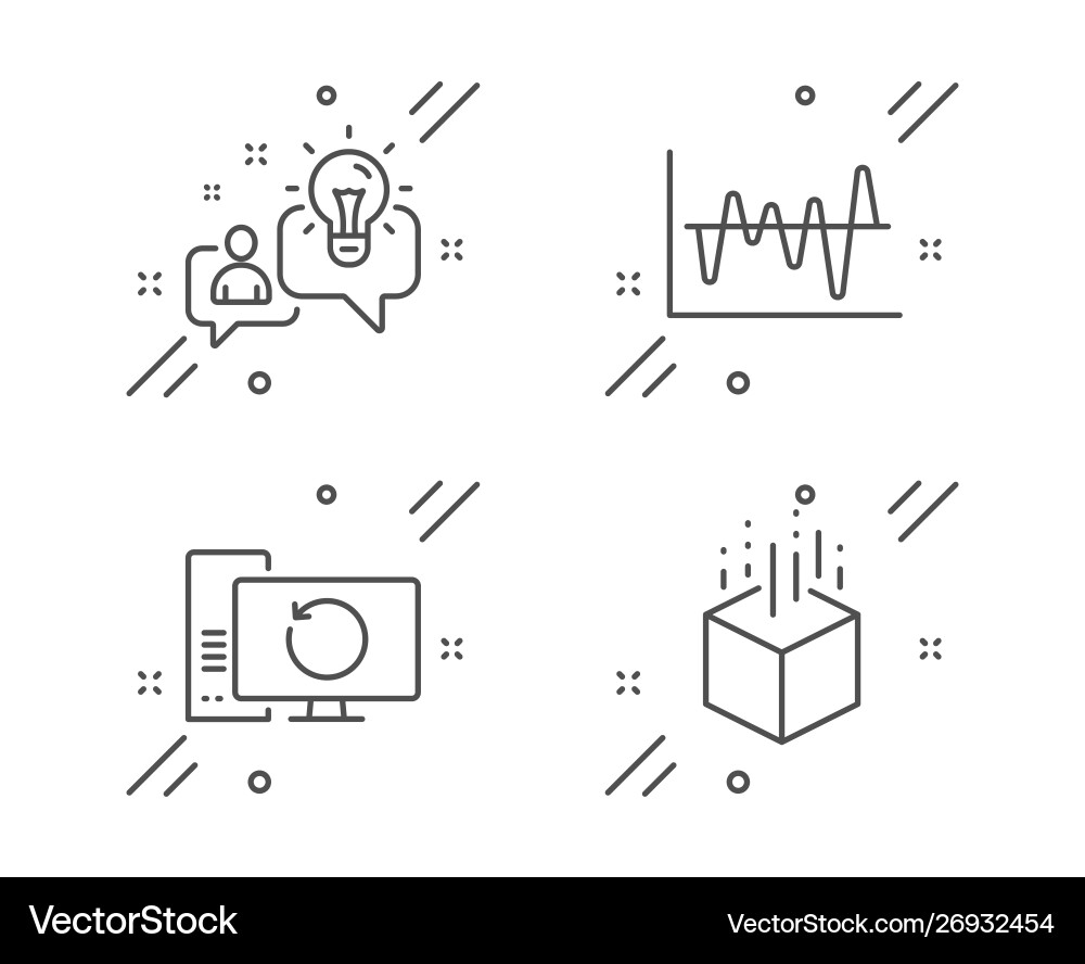 Idea stock analysis and recovery computer icons Idea stock analysis and recovery computer icons vector image