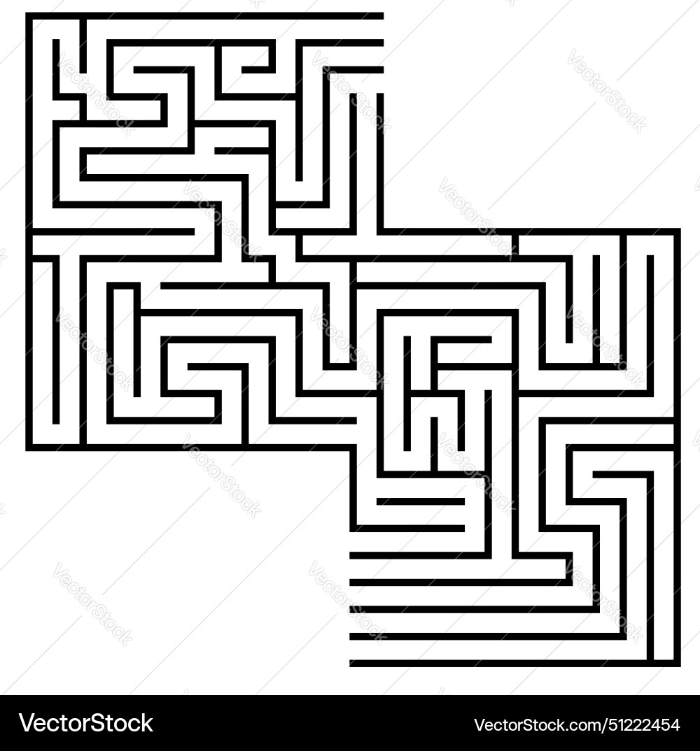 Maze labyrinth with entry and exit Vector Image