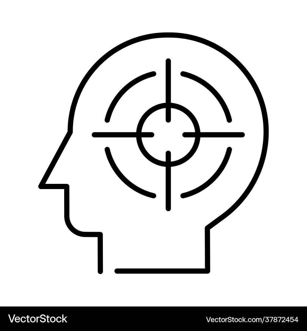 Monochrome headhunting icon Monochrome headhunting icon vector image