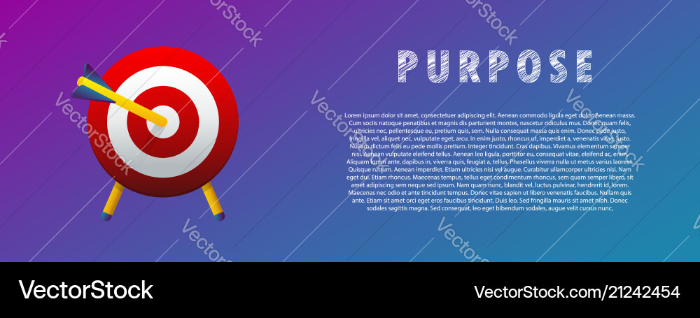Purpose the arrow in target Purpose the arrow in target vector image