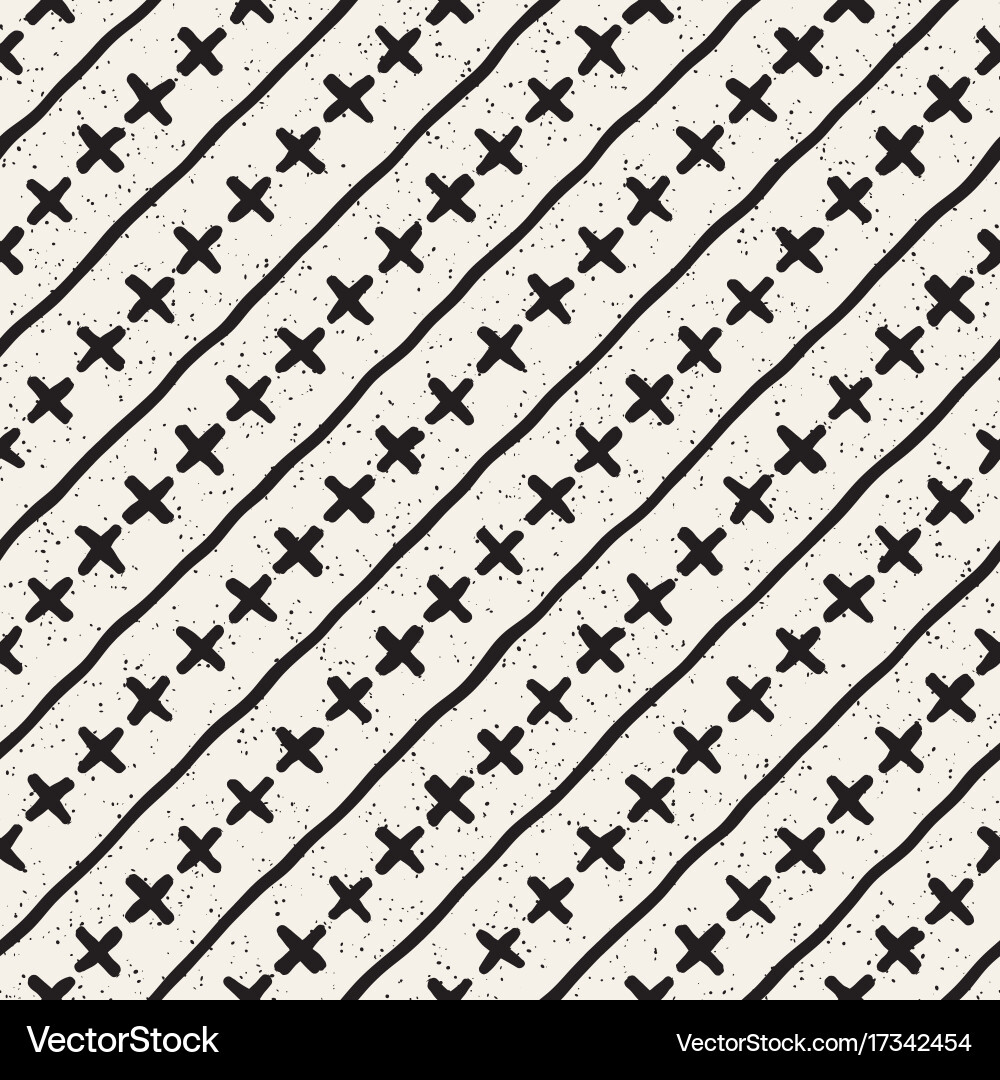 Seamless pattern with hand drawn lines abstract vector image