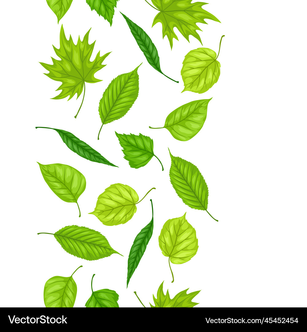 Seamless pattern with spring leaves beautiful Seamless pattern with spring leaves beautiful Vector Image