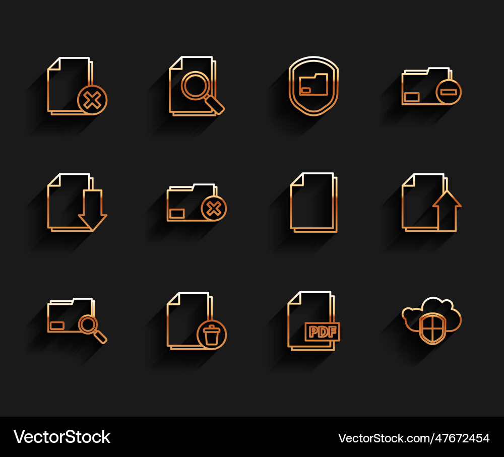 Set line search concept with folder delete file Set line search concept with folder delete file vector image