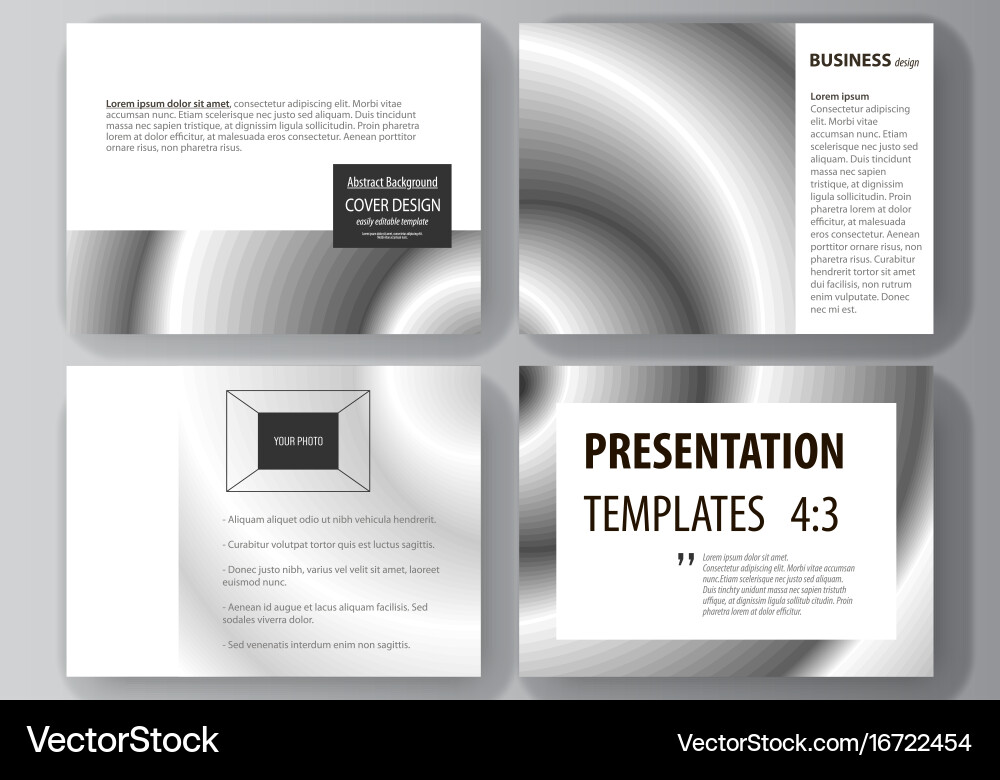 Set of business templates for presentation slides vector image