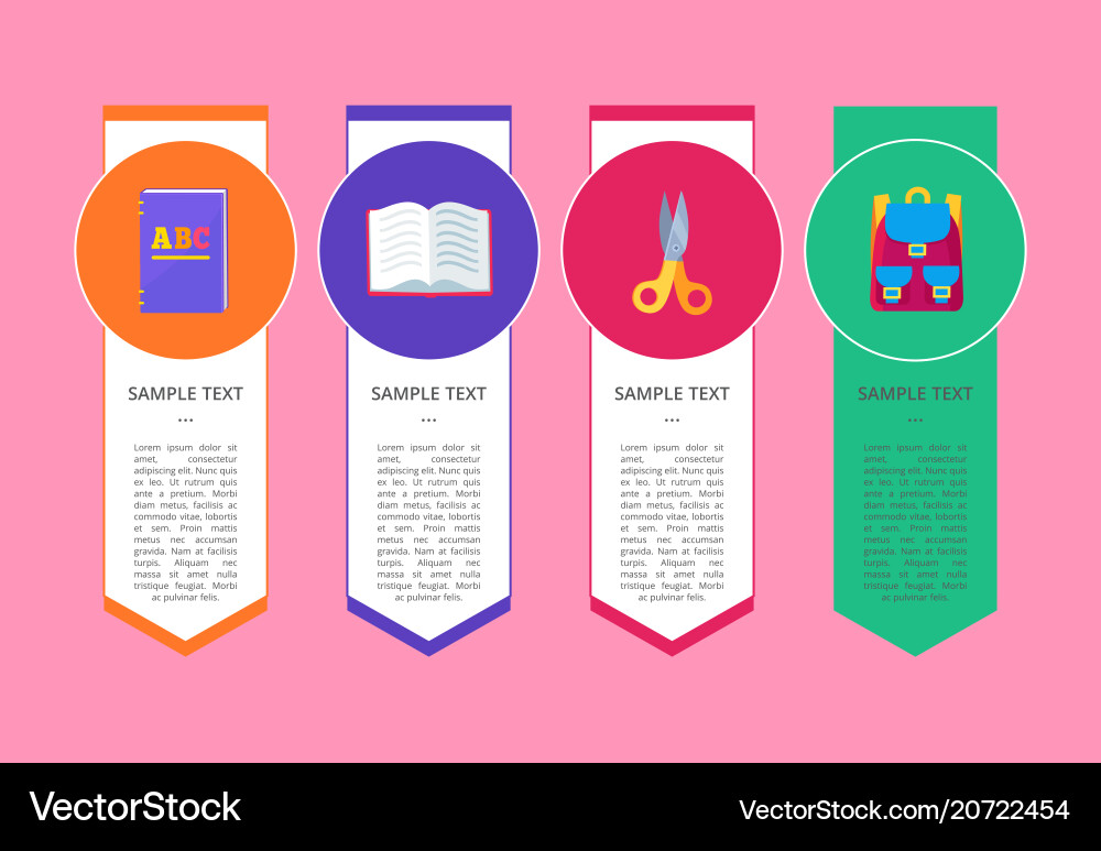 Set of flyers different objects in circles Set of flyers different objects in circles vector image