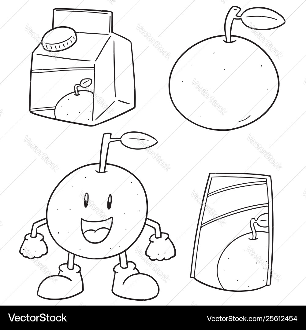 Set oranges Set oranges vector image