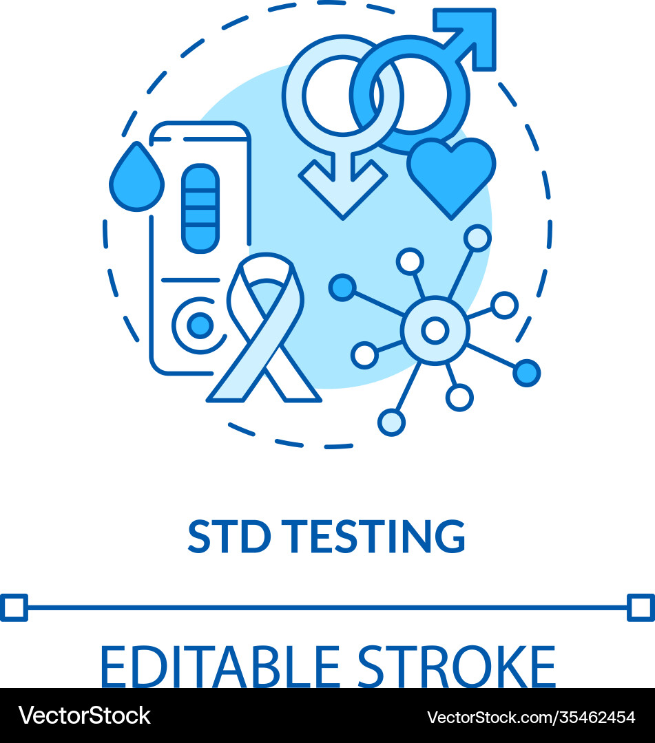 Std testing concept icon Std testing concept icon vector image