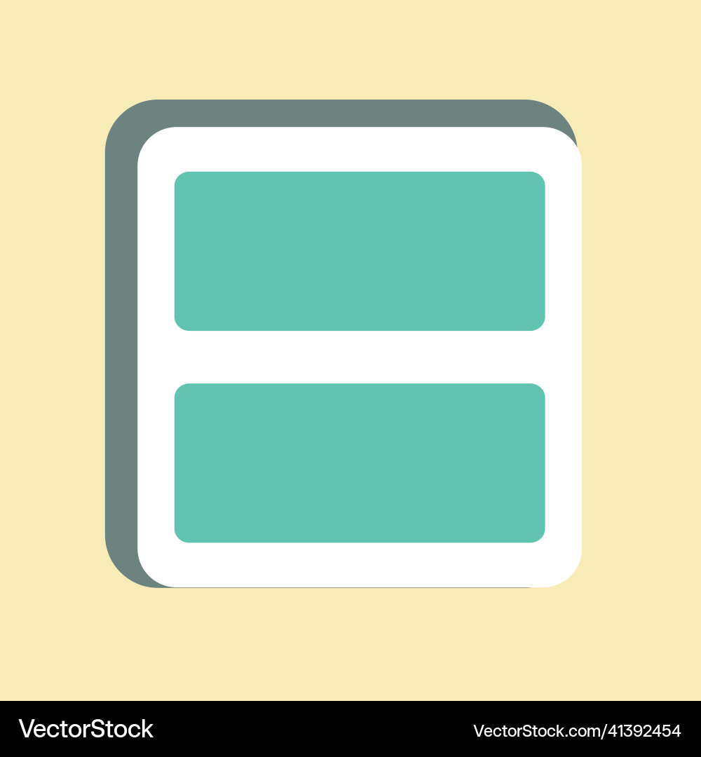 Sticker view array - color mate style simple Sticker view array - color mate style simple vector image
