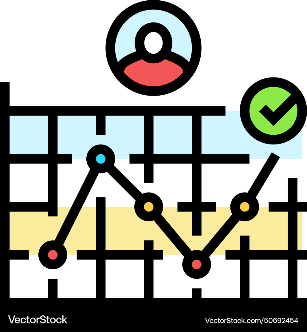 User journey map ux ui design color icon vector image