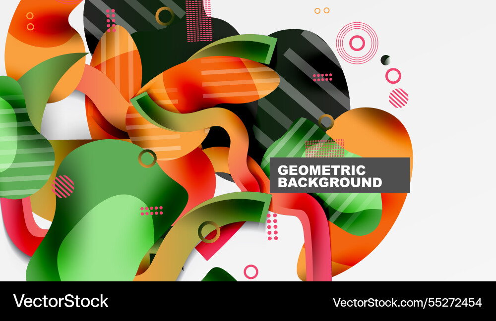 Vibrant abstract background overlapping shapes Vibrant abstract background overlapping shapes vector image