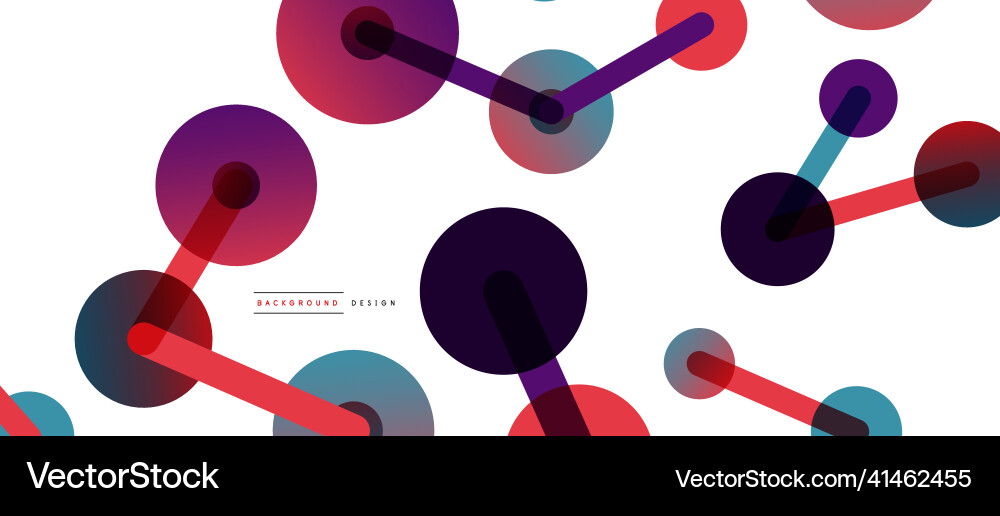 Abstract background round dots connected by lines Vector Image