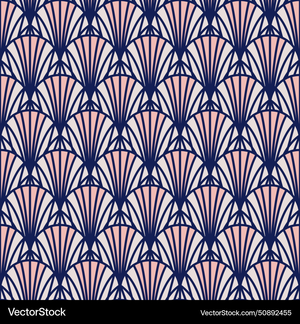 Art deco style seamless pattern texture with arch Vector Image