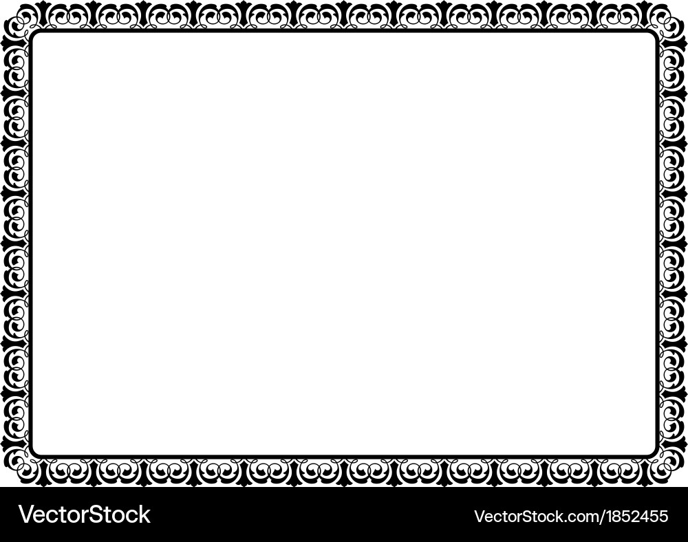 Black Ornamental Frame Vector Image