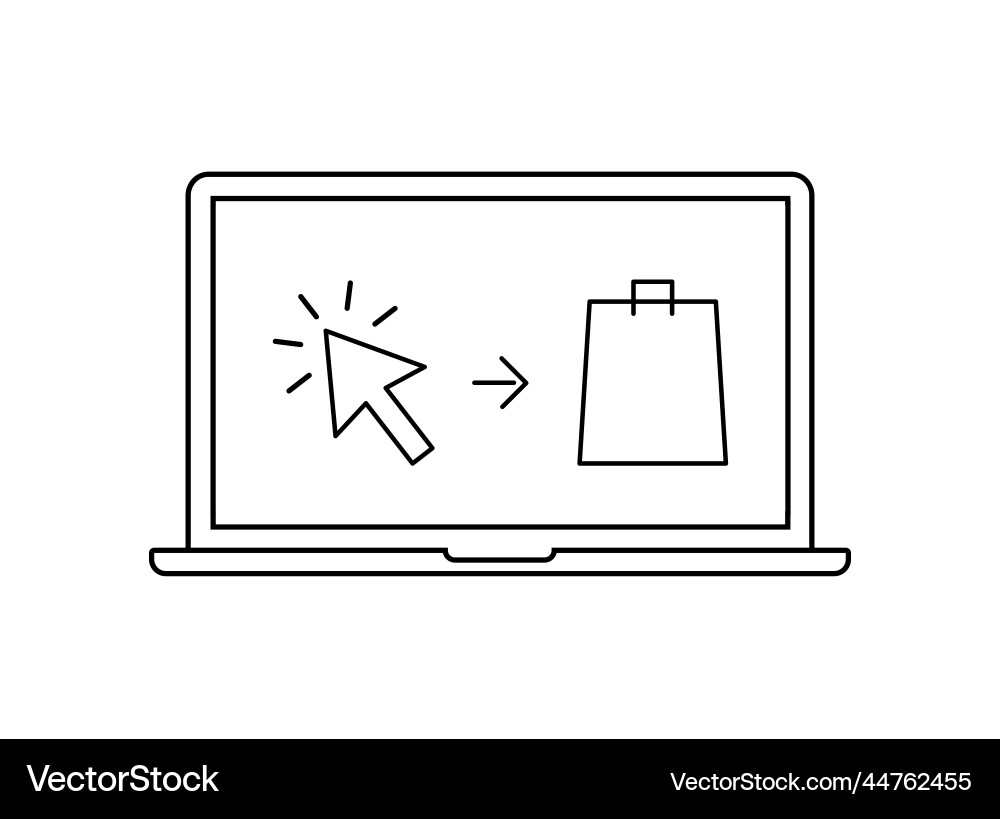Click and collect your order delivery process vector image