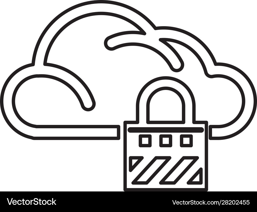 Cloud computing data isolated icon vector image