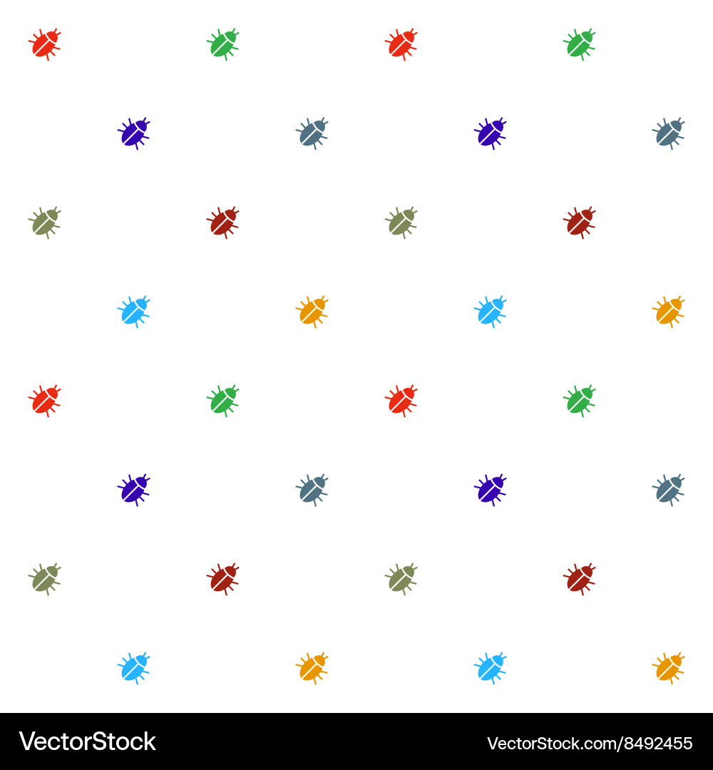Colorful Bug Pattern Texture vector image