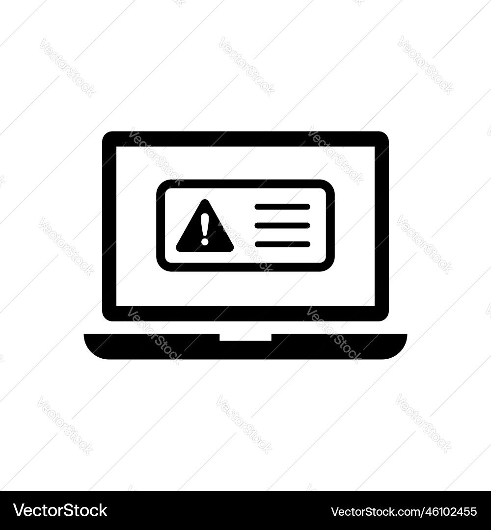 Computer alert message icon Vector Image