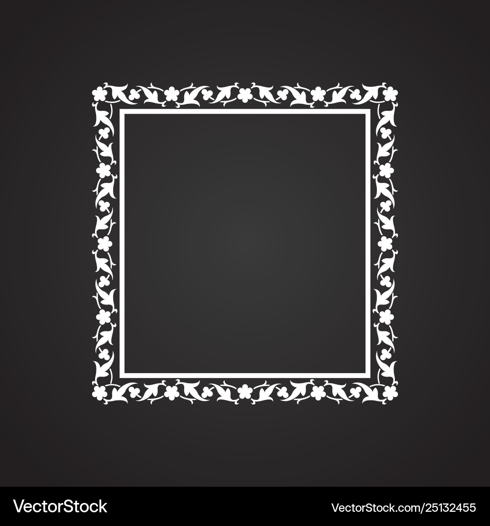 Frame icon on background for graphic and web Vector Image