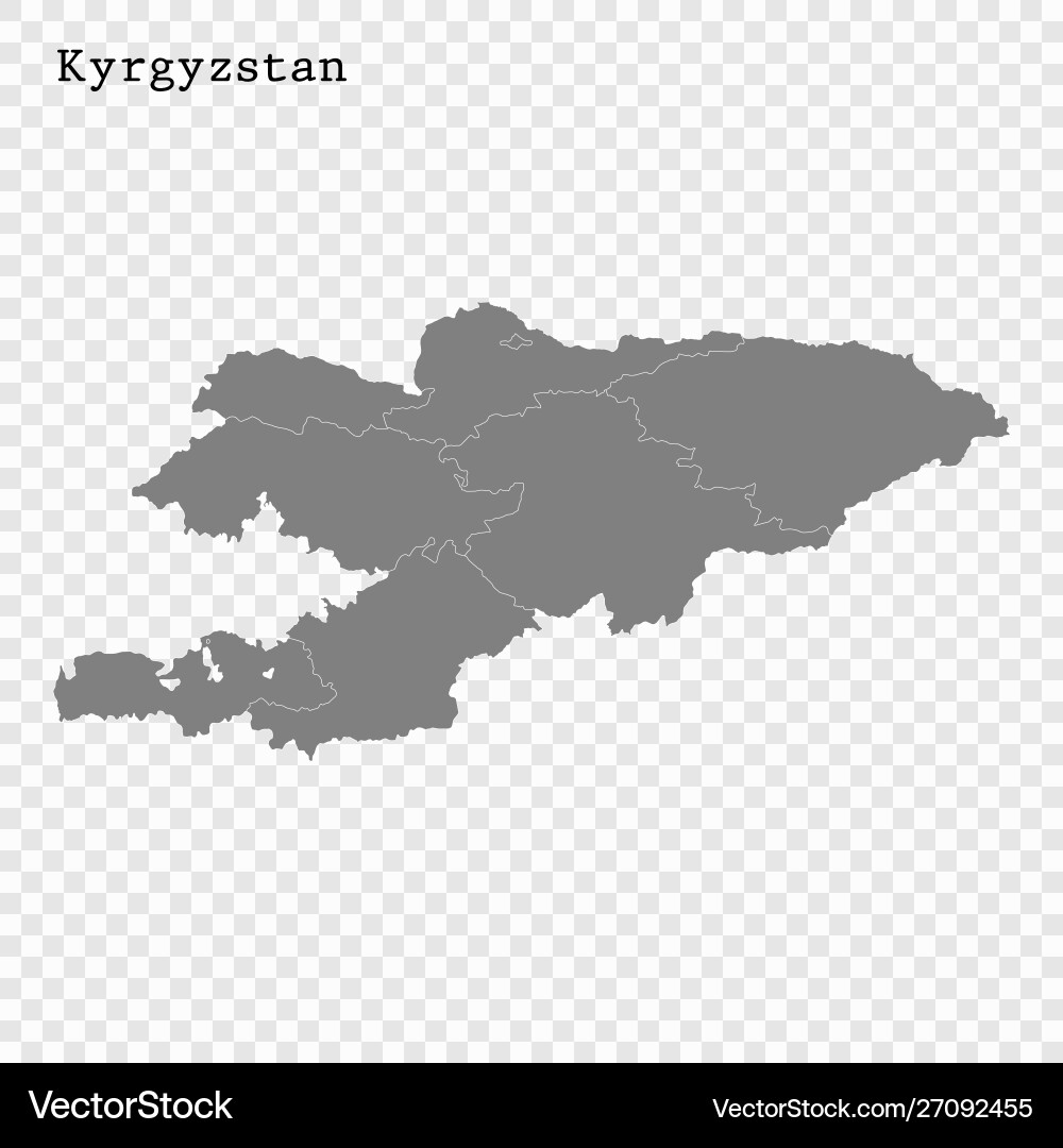 High quality map with borders High quality map with borders Vector Image