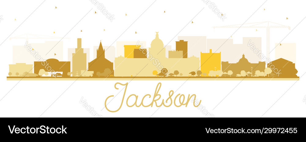 Jackson mississippi city skyline silhouette Jackson mississippi city skyline silhouette vector image
