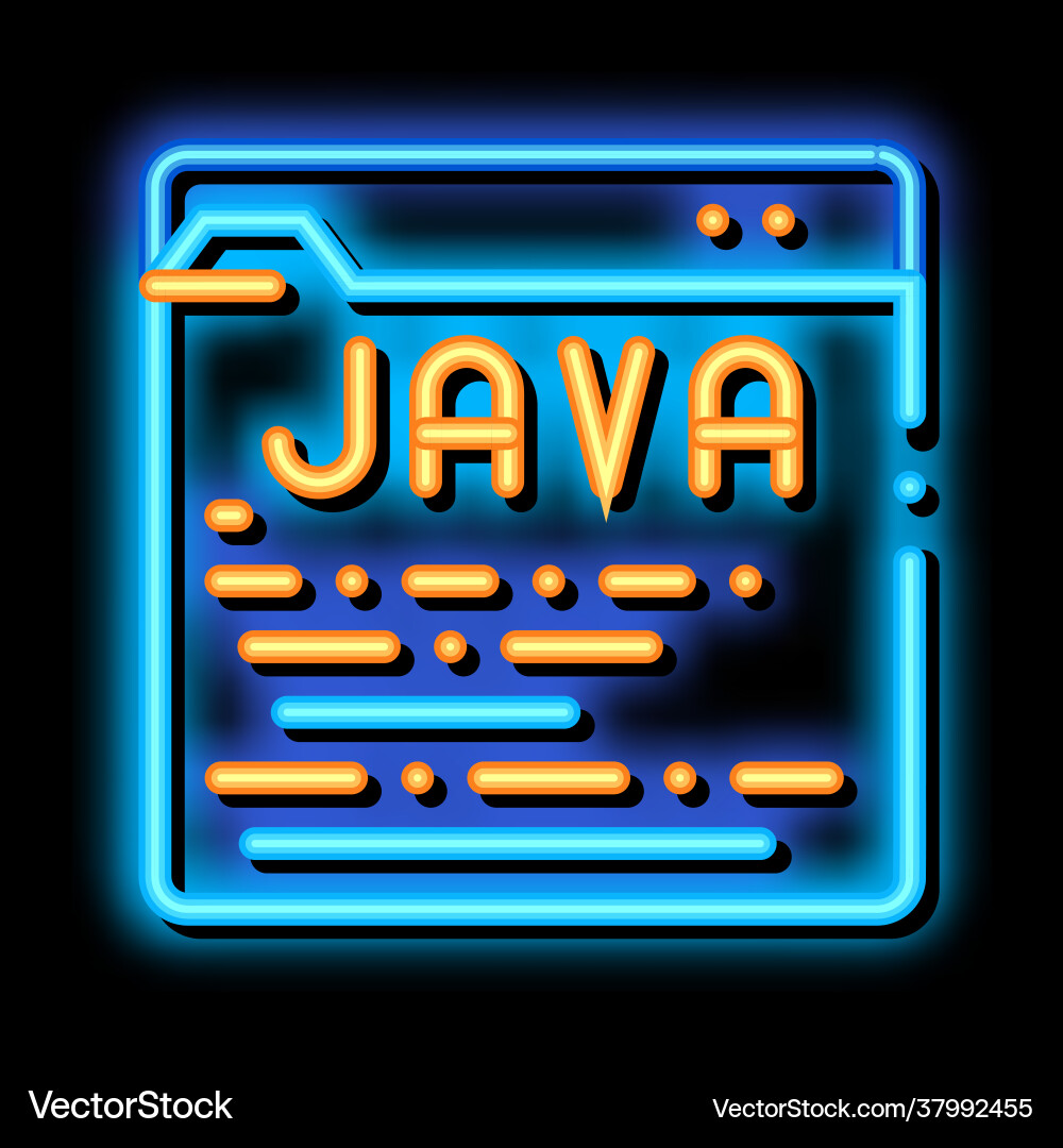 Kodierung Sprache java system neon glow icon Kodierung Sprache java system neon glow icon vektorbild
