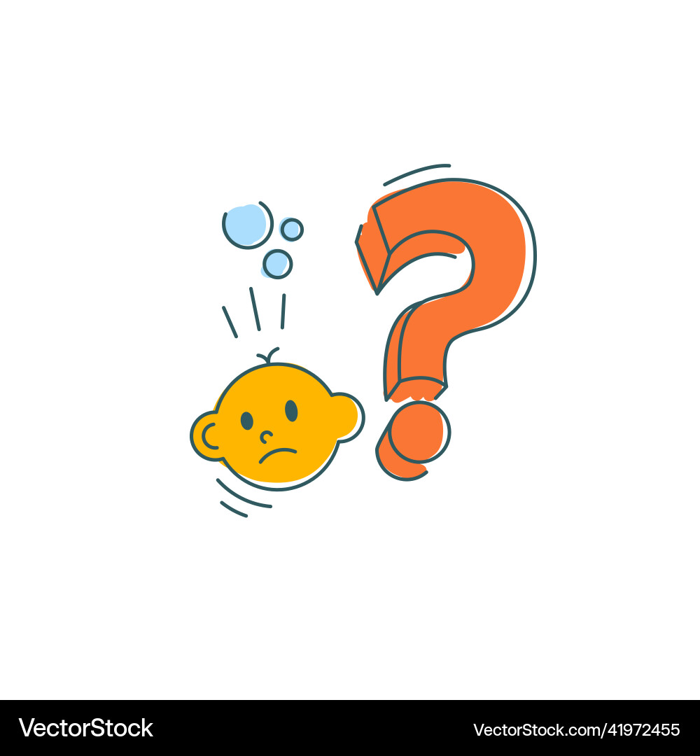 Perplexed man character design Perplexed man character design vector image
