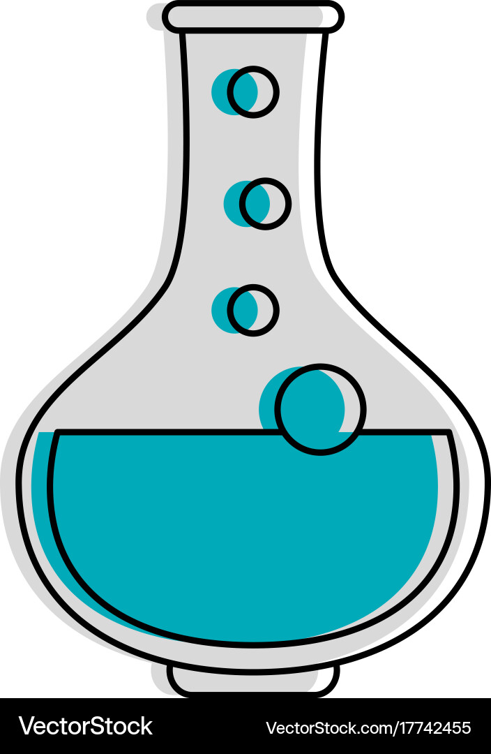 Round bottom flask icon image Vector Image